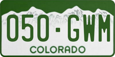 CO license plate 050GWM