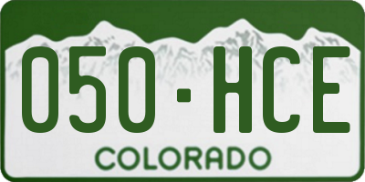 CO license plate 050HCE