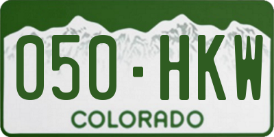 CO license plate 050HKW