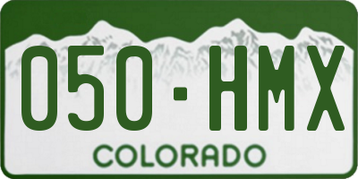 CO license plate 050HMX
