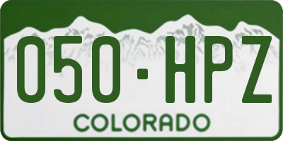 CO license plate 050HPZ