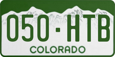 CO license plate 050HTB
