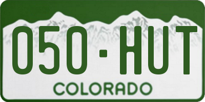CO license plate 050HUT