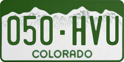 CO license plate 050HVU