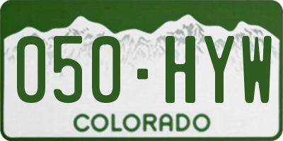 CO license plate 050HYW