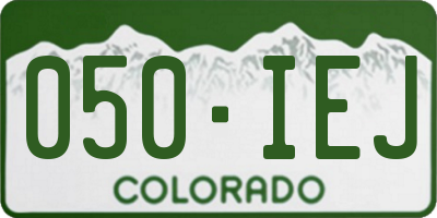 CO license plate 050IEJ