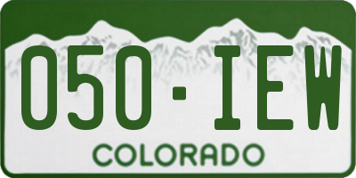CO license plate 050IEW