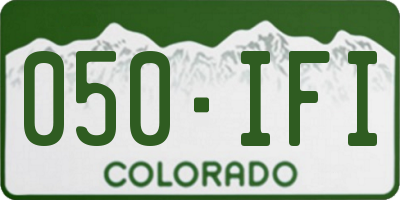 CO license plate 050IFI