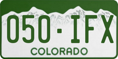 CO license plate 050IFX
