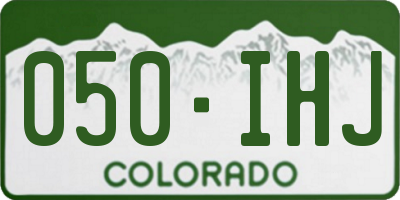CO license plate 050IHJ