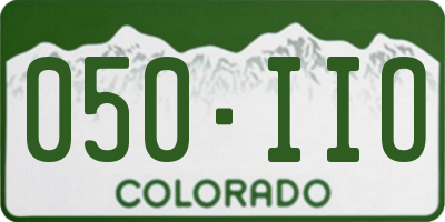 CO license plate 050IIO