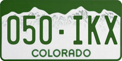 CO license plate 050IKX