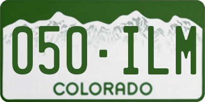 CO license plate 050ILM