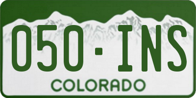 CO license plate 050INS