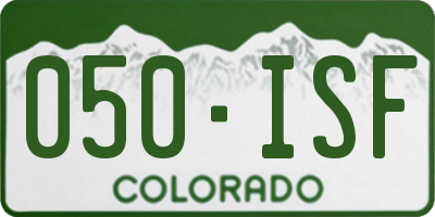 CO license plate 050ISF