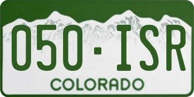 CO license plate 050ISR