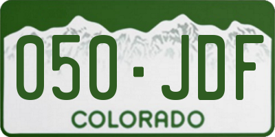CO license plate 050JDF