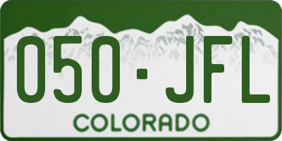 CO license plate 050JFL