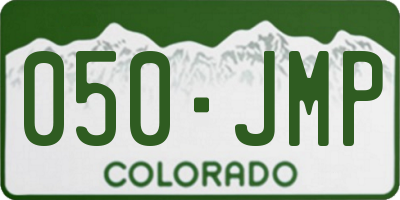 CO license plate 050JMP