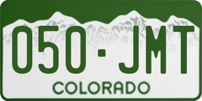 CO license plate 050JMT