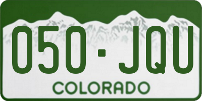 CO license plate 050JQU