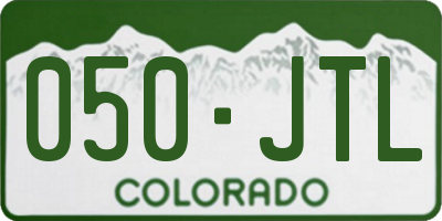 CO license plate 050JTL