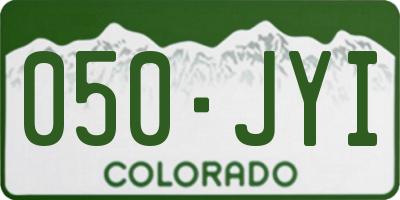 CO license plate 050JYI