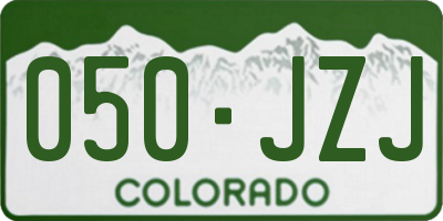 CO license plate 050JZJ