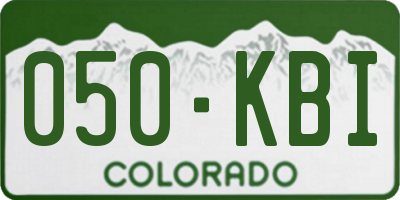 CO license plate 050KBI