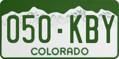 CO license plate 050KBY