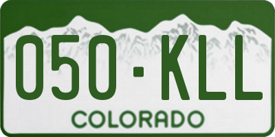 CO license plate 050KLL