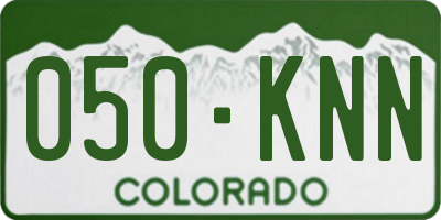 CO license plate 050KNN