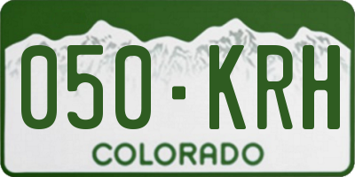 CO license plate 050KRH