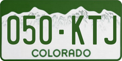 CO license plate 050KTJ
