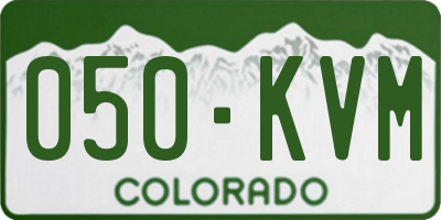 CO license plate 050KVM