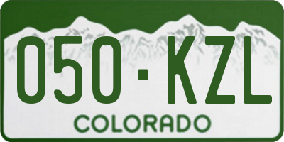 CO license plate 050KZL