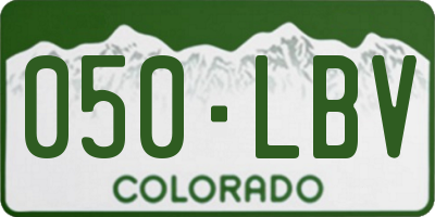 CO license plate 050LBV