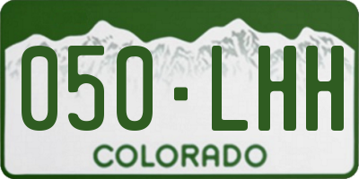 CO license plate 050LHH