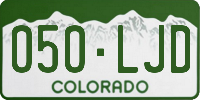 CO license plate 050LJD