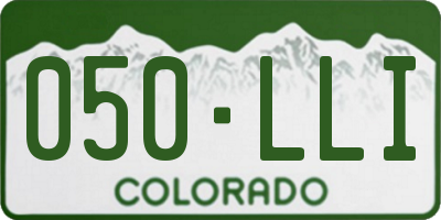 CO license plate 050LLI
