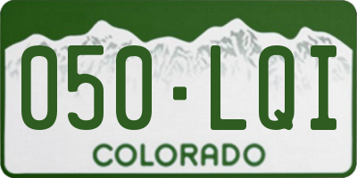 CO license plate 050LQI