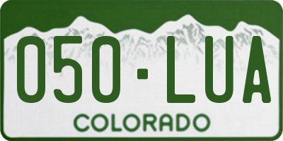 CO license plate 050LUA