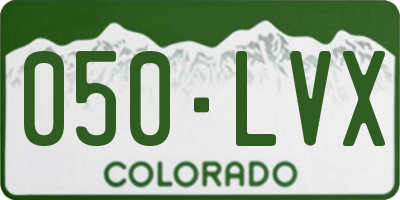CO license plate 050LVX