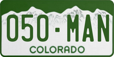 CO license plate 050MAN