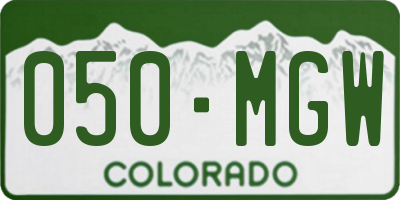CO license plate 050MGW