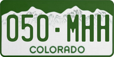 CO license plate 050MHH