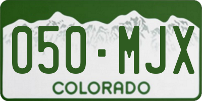 CO license plate 050MJX