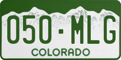 CO license plate 050MLG