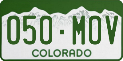 CO license plate 050MOV