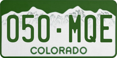 CO license plate 050MQE